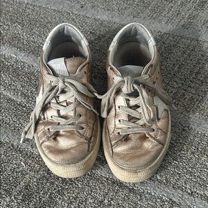 Girls Authentic golden goose size 28 Metallic Bronze Sneakers